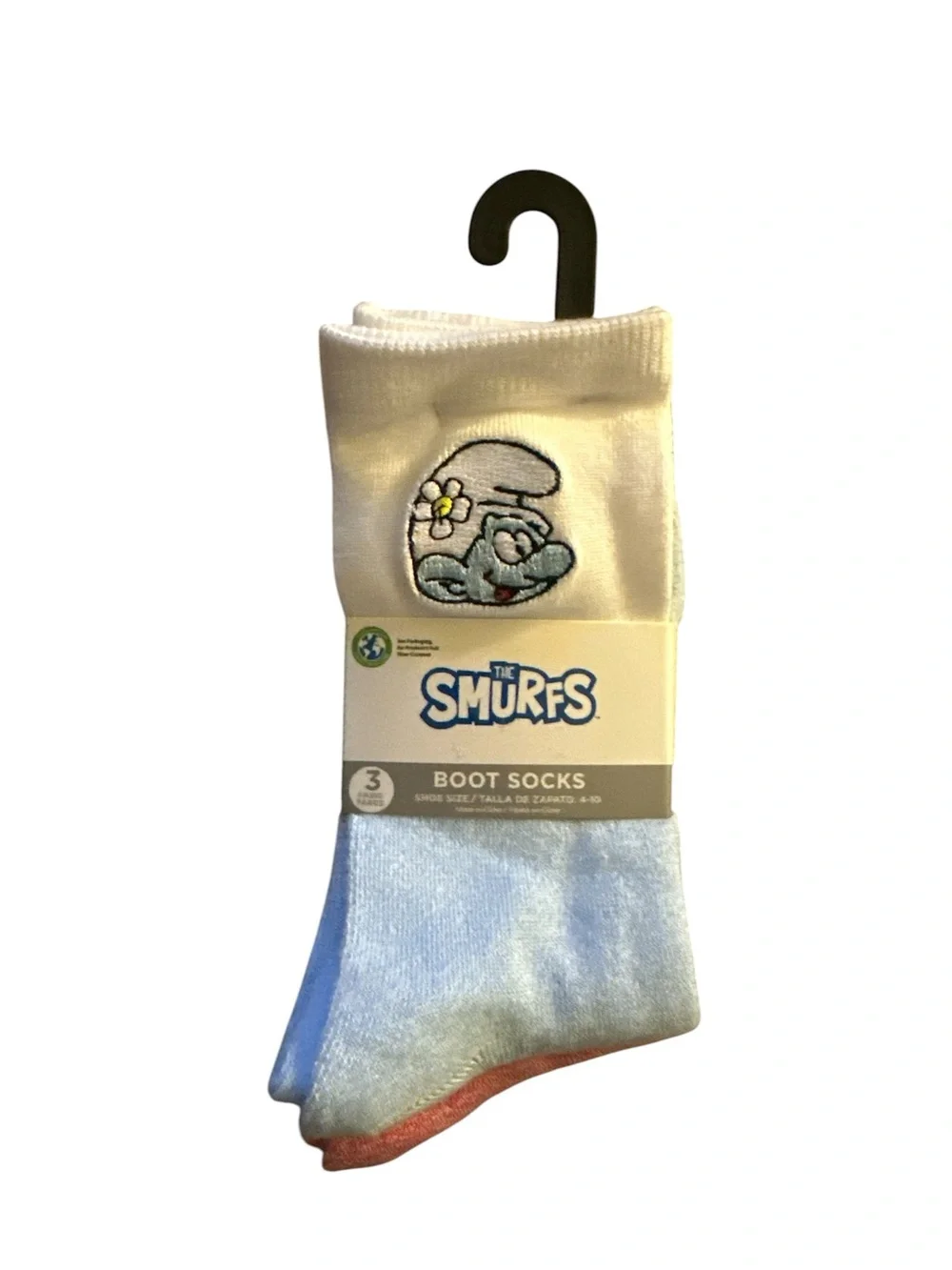 Smurfs Women’s 3 Pack Crew Socks Size 4-10